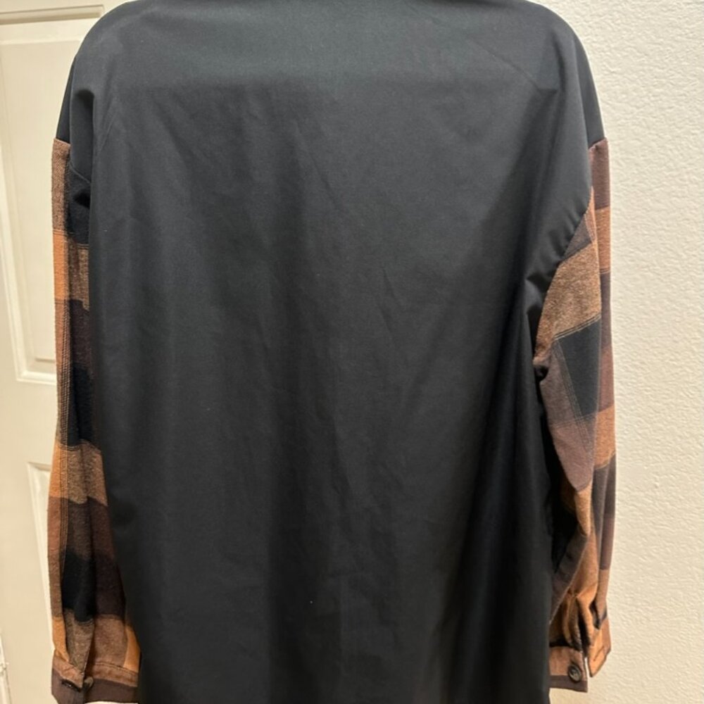 Shein Block Print Button down - Picture 2 of 3